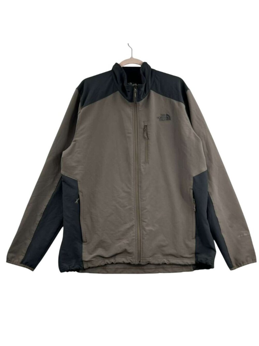The North Face Apex Bionic Jacket Men's XL Gray & Beige Full Zip Windwall Hiking